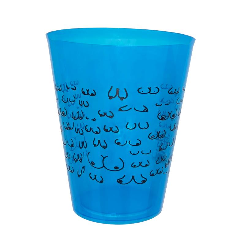 Vaso Plastico Pechos Azul 500ml