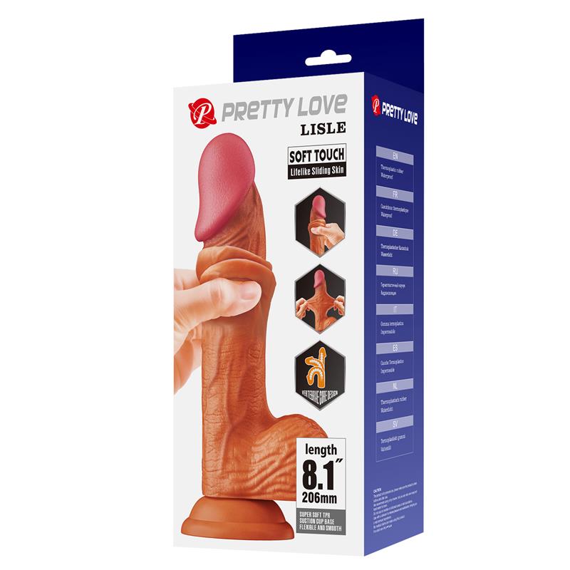 Lisle Dildo Realista Piel Deslizante Retractil 206 cm