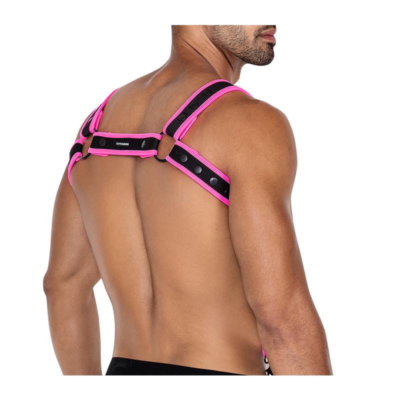 H4RNESS05 Arnes de Pecho Neon Rosa Talla Unica