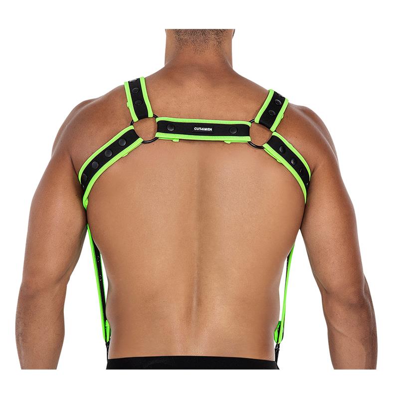 H4RNESS05 Arnes de Pecho Neon Verde Talla Unica