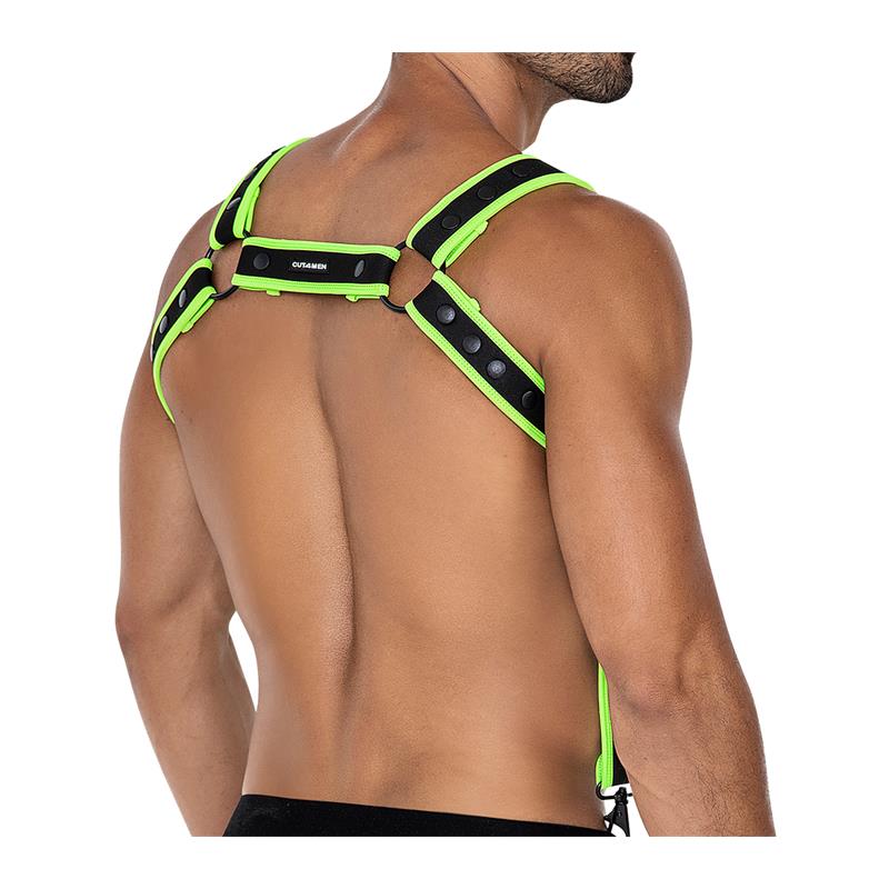 H4RNESS05 Arnes de Pecho Neon Verde Talla Unica