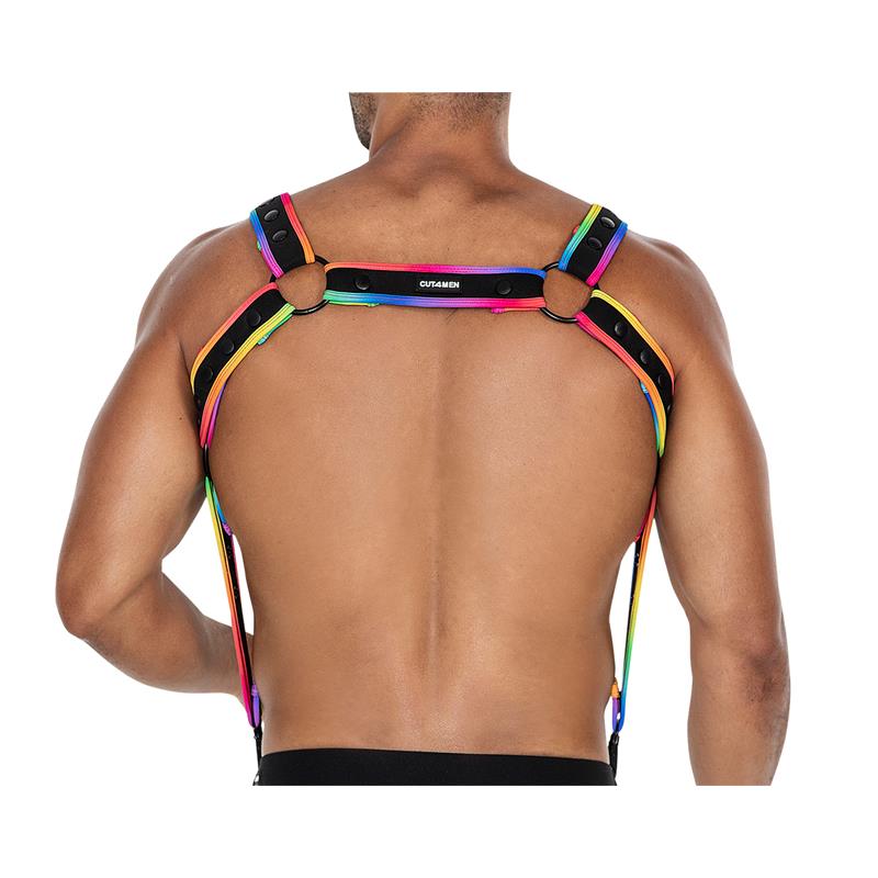 H4RNESS05 Arnes de Pecho Neon MultiColor Talla Unica