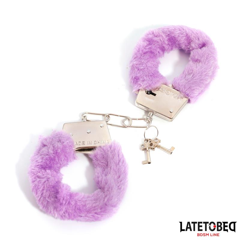 Esposas de Metal Furry de Pelo Purpura