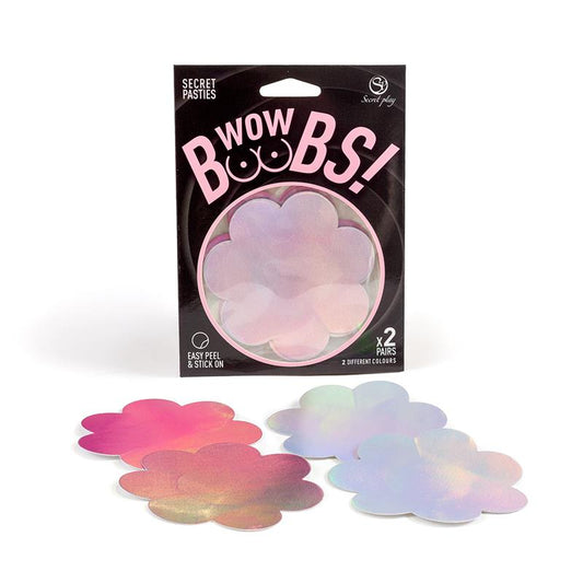 Wow Boobs Pezoneras Flores Holograficos