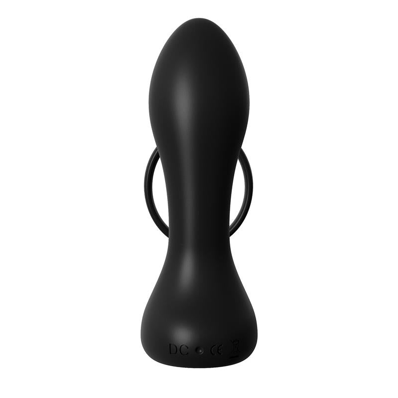 Anillo y Plug Anal con Vibracion Negro