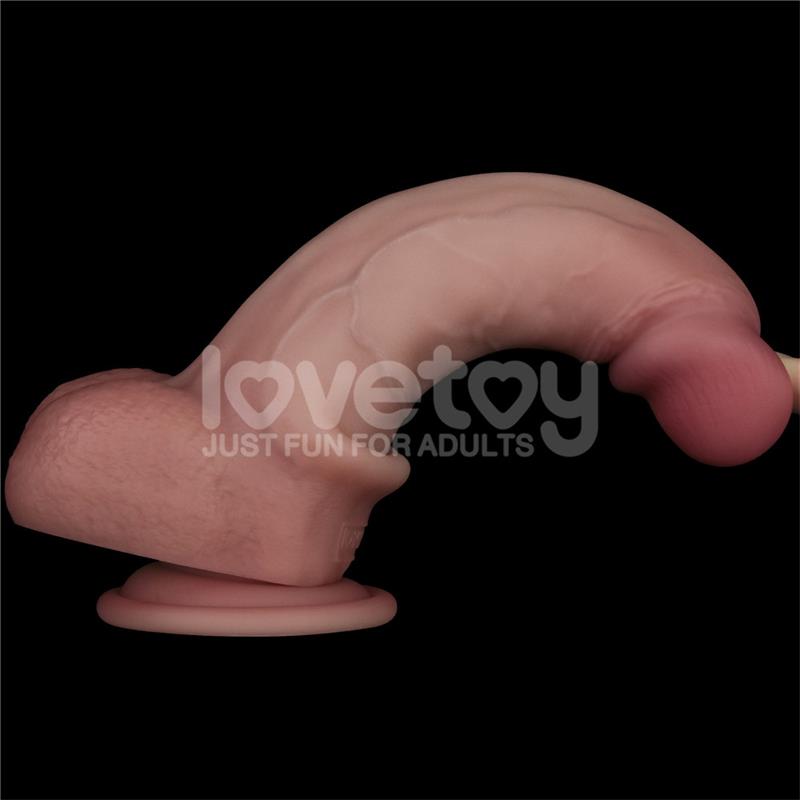Dildo con Vibracion Piel Deslizante Silicona Dual Layer 8