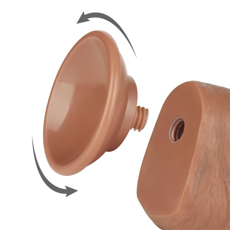Dildo con Piel Retractil Skin 8 Bronceado