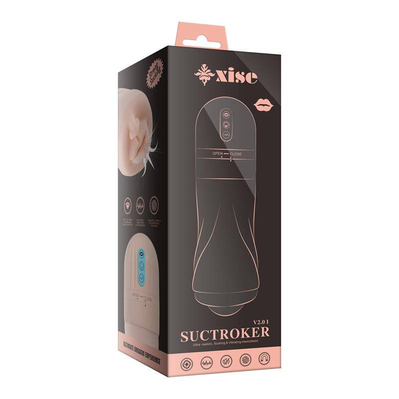 Masturbador con Vibracion y Efecto Succion Suctroker V20 I