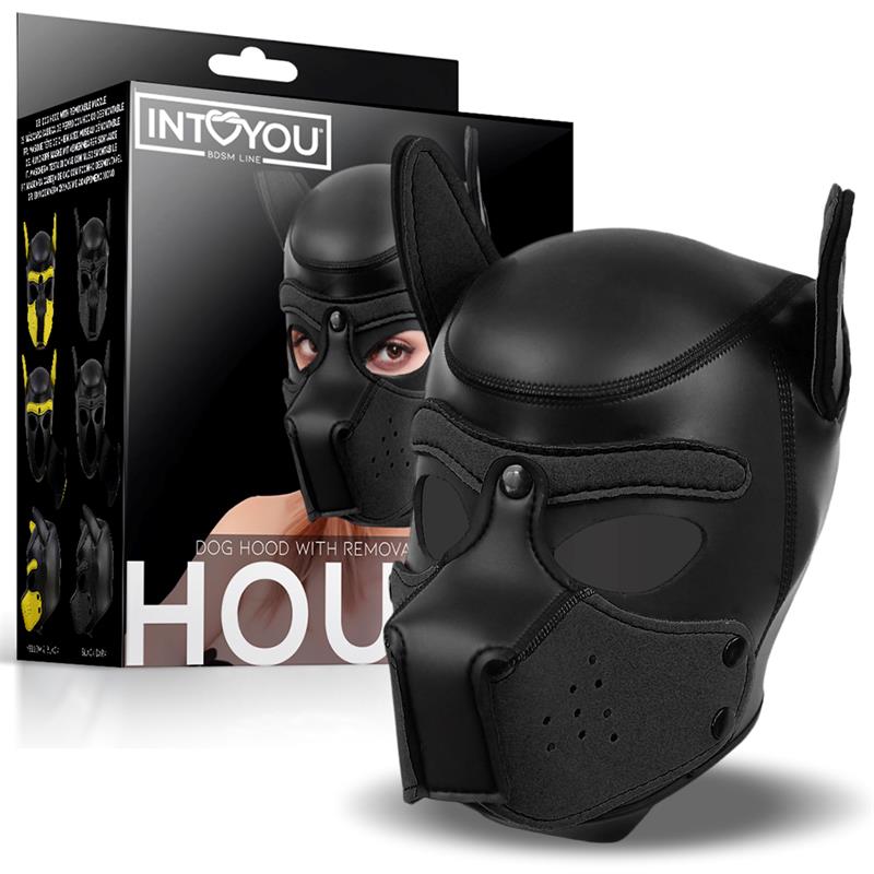 Hound Mascara de Perro Neopreno Hocico Extraible Negro Talla Unica