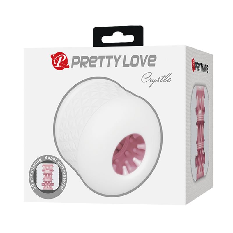 Crystle Masturbador Doble Entrada Blanco