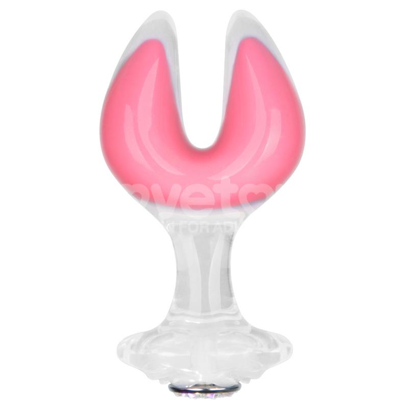 Gemoria Plug Anal Silicona Doble Punta Brilla en la Oscuridad