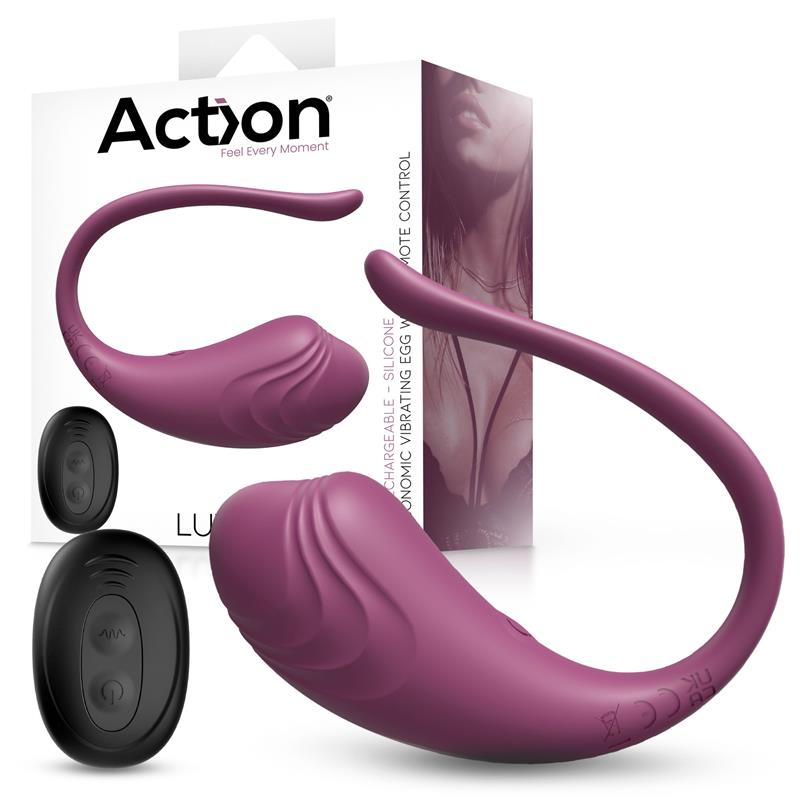 Luvia Huevo Vibrador con Control Remoto USB Purpura