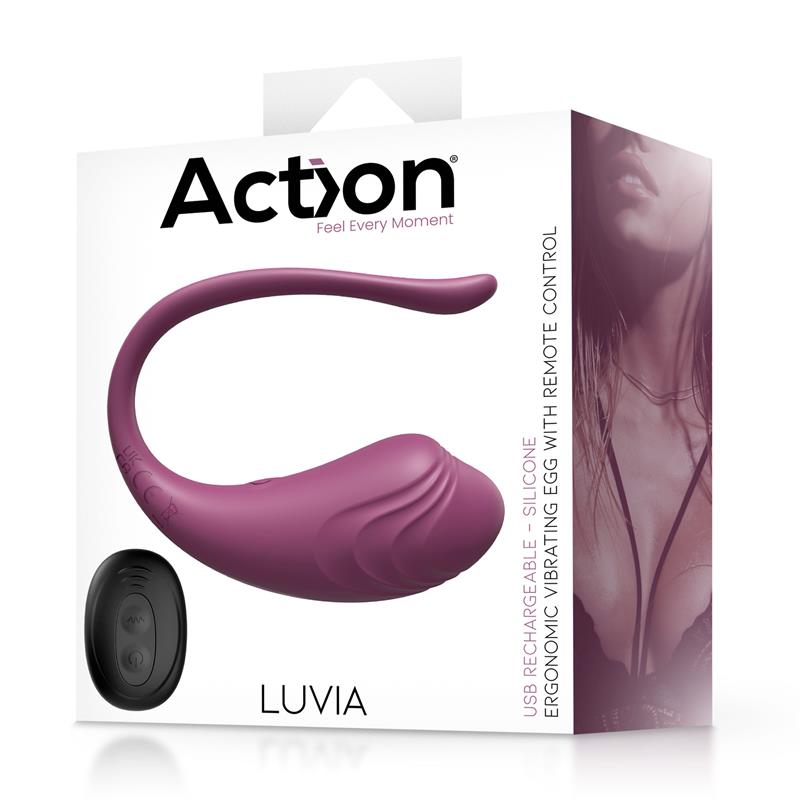 Luvia Huevo Vibrador con Control Remoto USB Purpura
