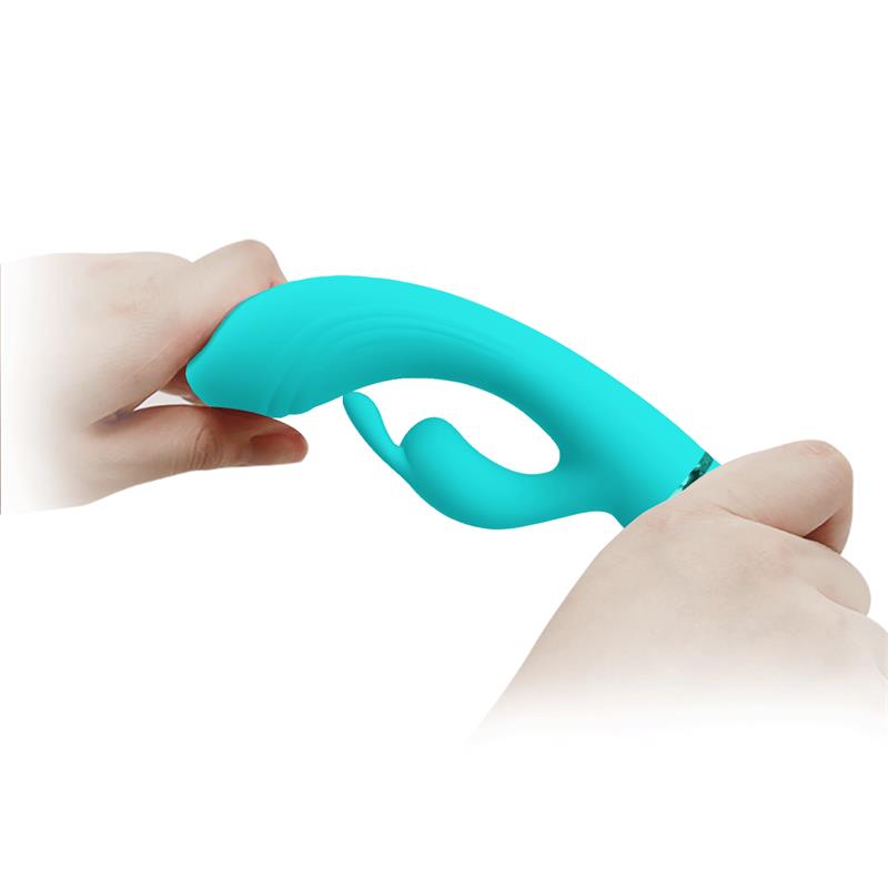 Scocco Vibrador con Rabbit Turquesa