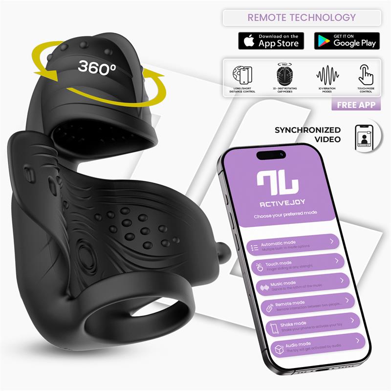 Zonte Masturbador con Rotacion y Vibracion con App