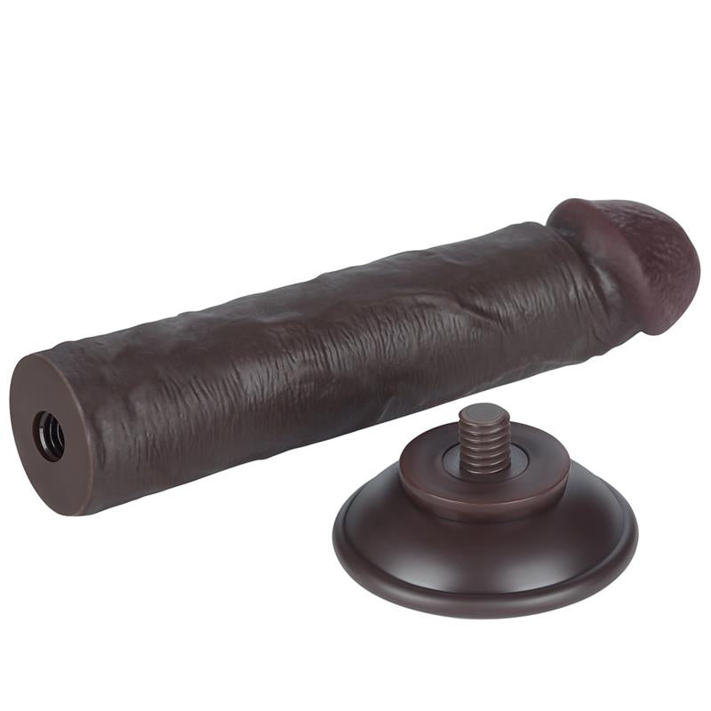 Dildo Dual Layer Piel Delizante Retractil 8